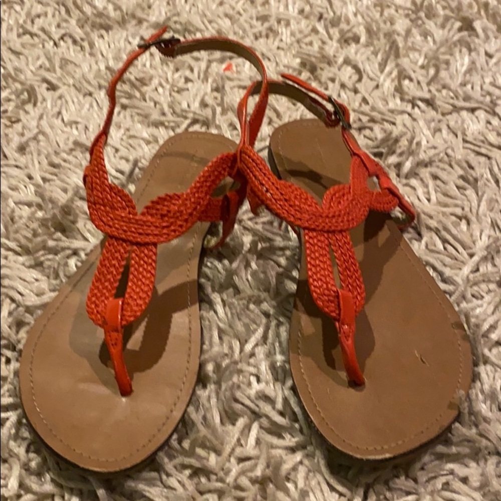 Orange sandals